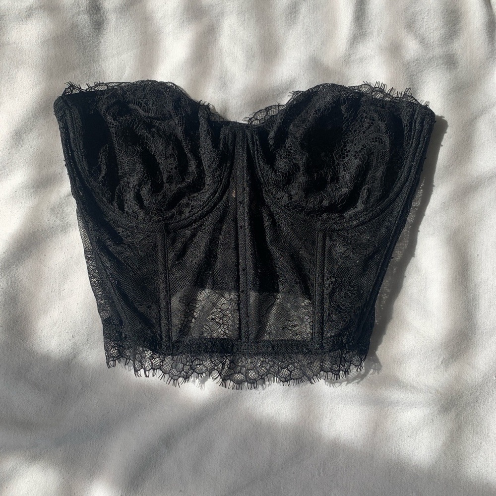 Victoria's Secret Black Lace Bustier
